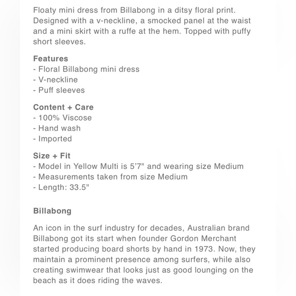 Billabong Something Pretty floral mini Dress - Picture 12 of 12